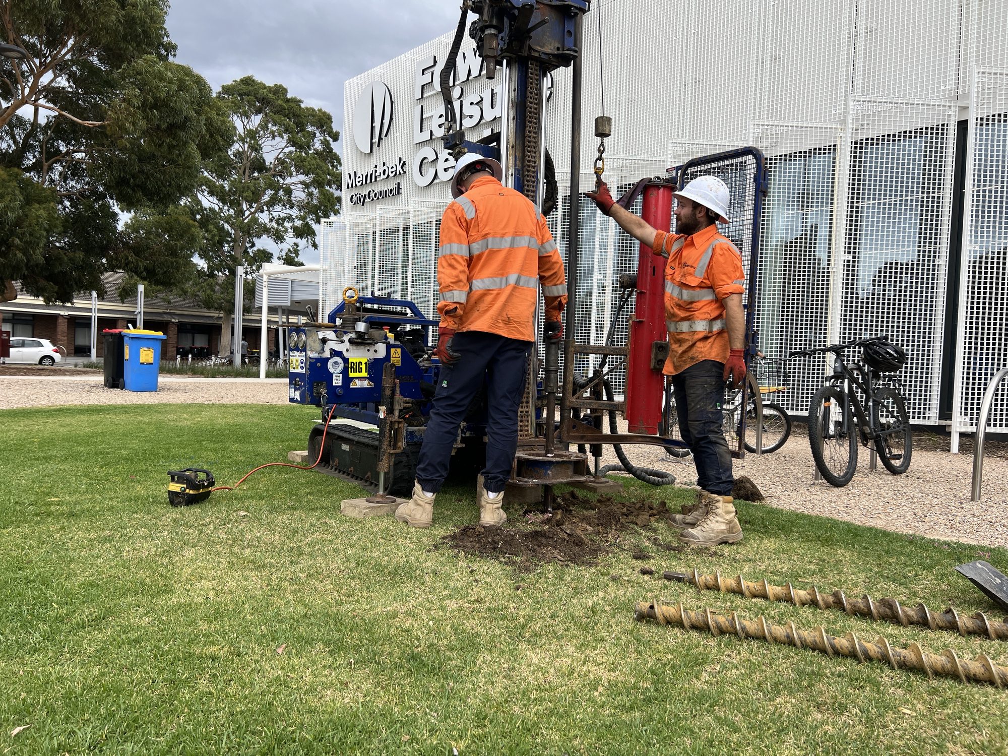 Geotechnical drilling at a council leisure centre site